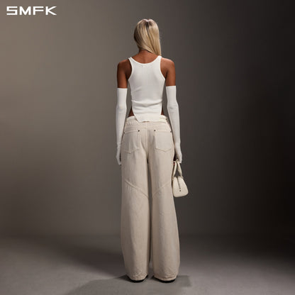 SMFK Myth Siren Slim Knit Vest Tencel+Silk Cloud White