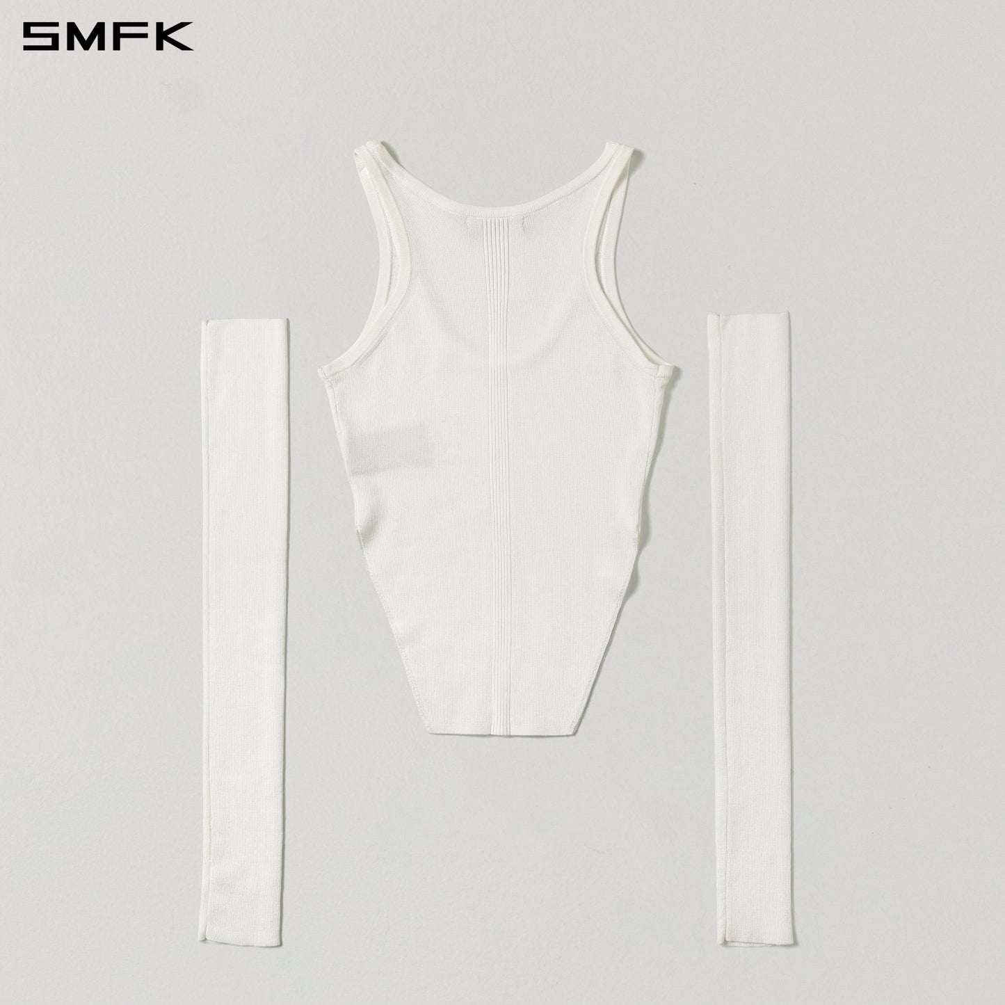 SMFK Myth Siren Slim Knit Vest Tencel+Silk Cloud White