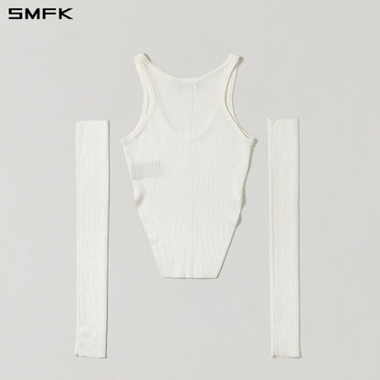 SMFK Myth Siren Slim Knit Vest Tencel+Silk Cloud White