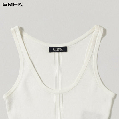 SMFK Myth Siren Slim Knit Vest Tencel+Silk Cloud White