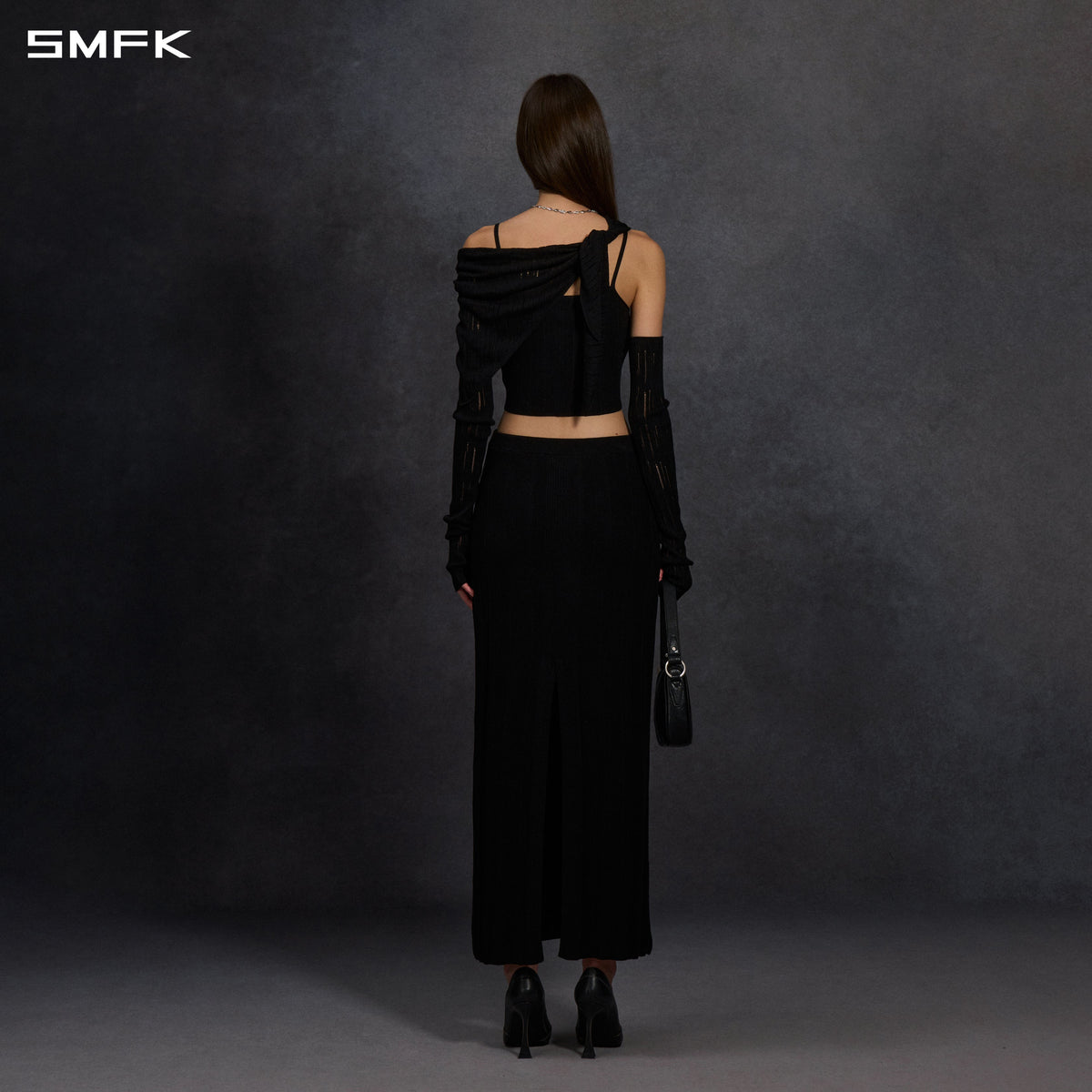 SMFK Myth Siren Cruise Knit Camisole Suit Lenzing Tencel+Silk+Cotton Wild Black