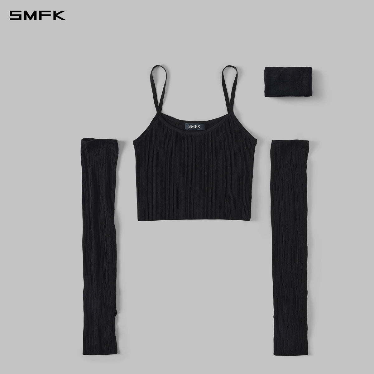 SMFK Myth Siren Cruise Knit Camisole Suit Lenzing Tencel+Silk+Cotton Wild Black
