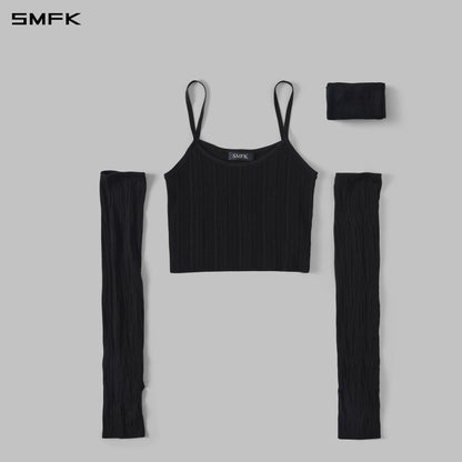 SMFK Myth Siren Cruise Knit Camisole Suit Lenzing Tencel+Silk+Cotton Wild Black