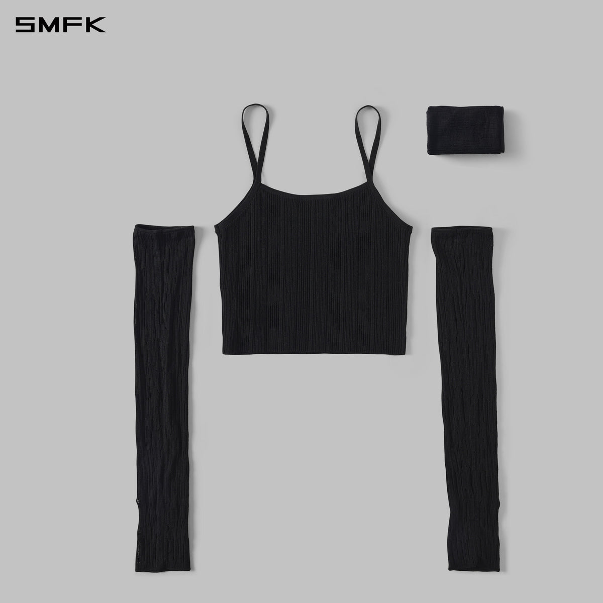 SMFK Myth Siren Cruise Knit Camisole Suit Lenzing Tencel+Silk+Cotton Wild Black