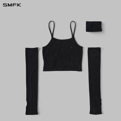 SMFK Myth Siren Cruise Knit Camisole Suit Starry Velvet Galaxy Black