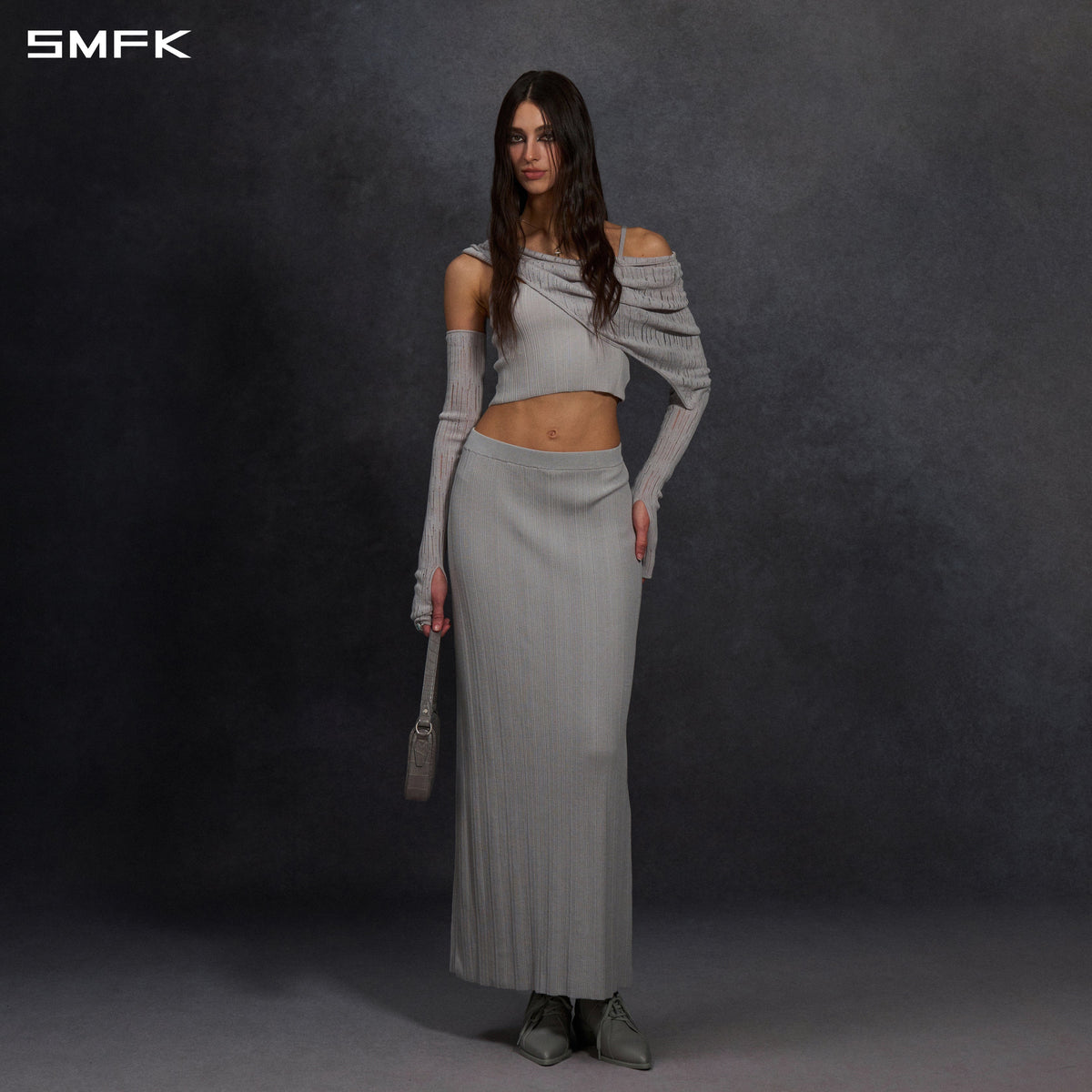 SMFK Myth Siren Cruise Knit Camisole Suit Lenzing Tencel+Silk+Cotton Glacier Grey
