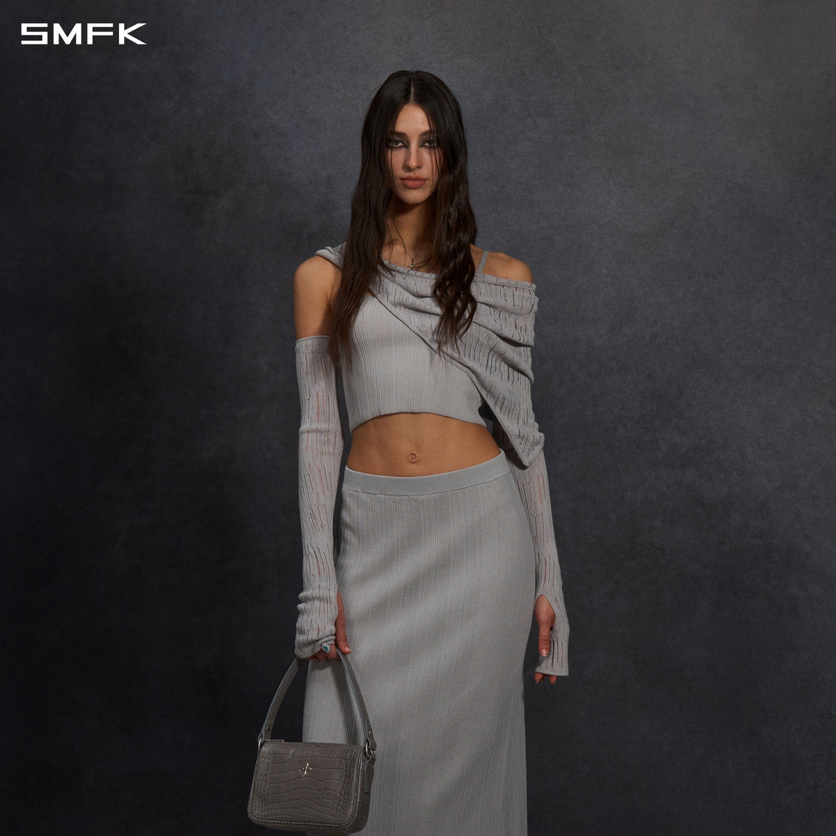 SMFK Myth Siren Cruise Knit Camisole Suit Lenzing Tencel+Silk+Cotton Glacier Grey