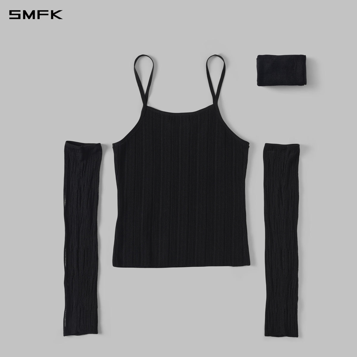 SMFK Myth Siren Cruise Knit Camisole Suit Lenzing Tencel+Silk+Cotton Wild Black