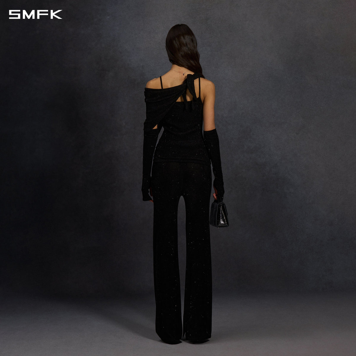 SMFK Myth Siren Cruise Knit Camisole Suit Starry Velvet Galaxy Black