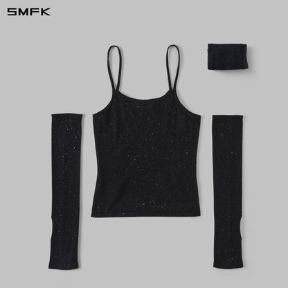 SMFK Myth Siren Cruise Knit Camisole Suit Starry Velvet Galaxy Black