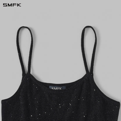 SMFK Myth Siren Cruise Knit Camisole Suit Starry Velvet Galaxy Black