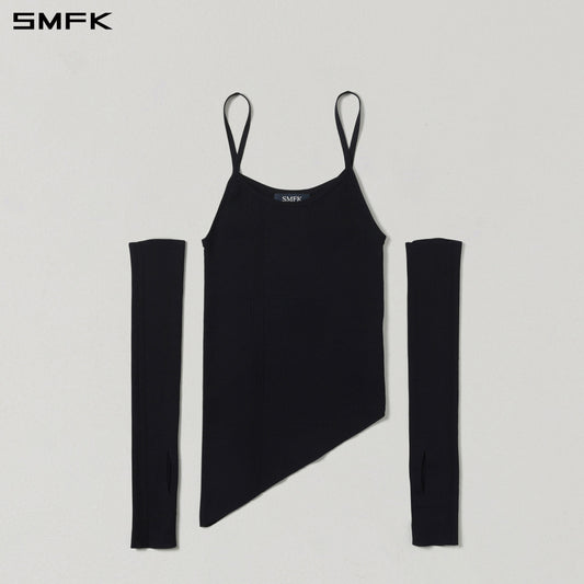 SMFK Myth Aeolus Asymmetry Slim Knit Tencel+Silk Wild Black