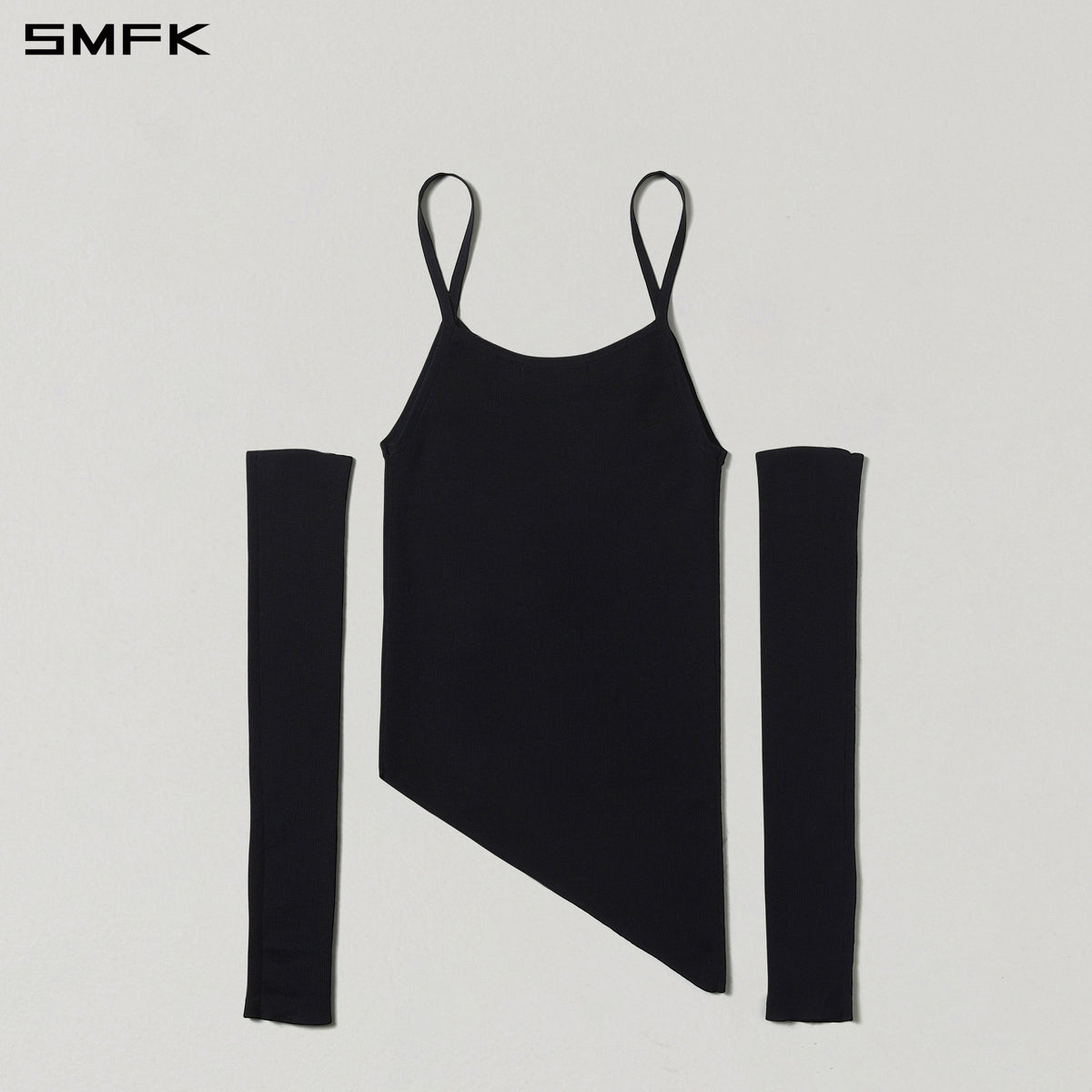 SMFK Myth Aeolus Asymmetry Slim Knit Tencel+Silk Wild Black