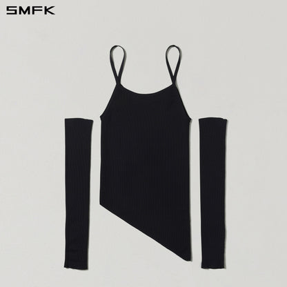 SMFK Myth Aeolus Asymmetry Slim Knit Tencel+Silk Wild Black