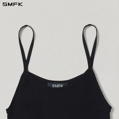 SMFK Myth Aeolus Asymmetry Slim Knit Tencel+Silk Wild Black