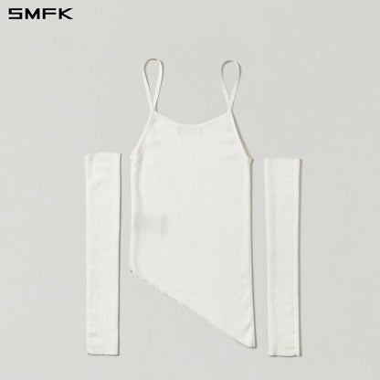 SMFK Myth Aeolus Asymmetry Slim Knit Tencel+Silk Cloud White