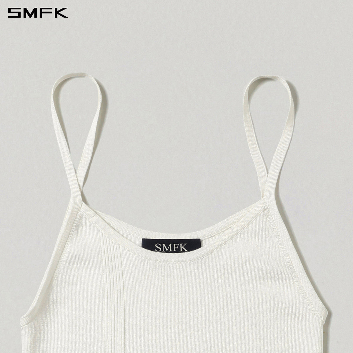 SMFK Myth Aeolus Asymmetry Slim Knit Tencel+Silk Cloud White