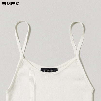 SMFK Myth Aeolus Asymmetry Slim Knit Tencel+Silk Cloud White