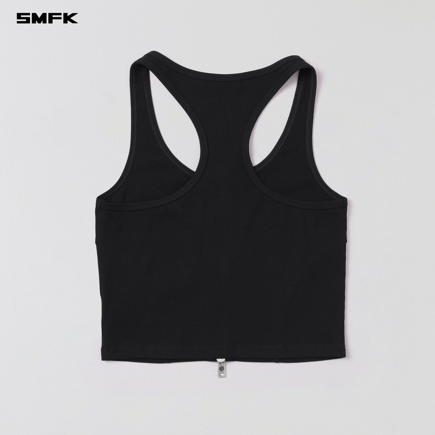 SMFK Vintage Nomadic Slim Zip Tank Long-Staple Cotton Wild Black