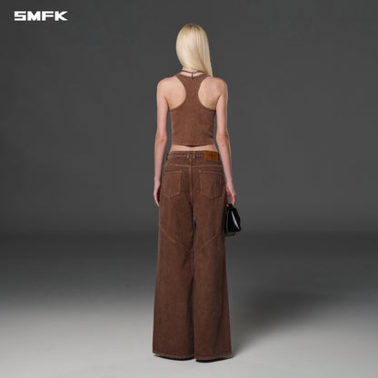 SMFK Vintage Nomadic Slim Zip Tank Long-Staple Cotton Vanish Brown