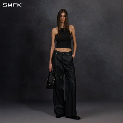 SMFK Vintage Chinese Long Camisole Wild Black