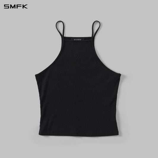 SMFK Vintage Chinese Long Camisole Wild Black