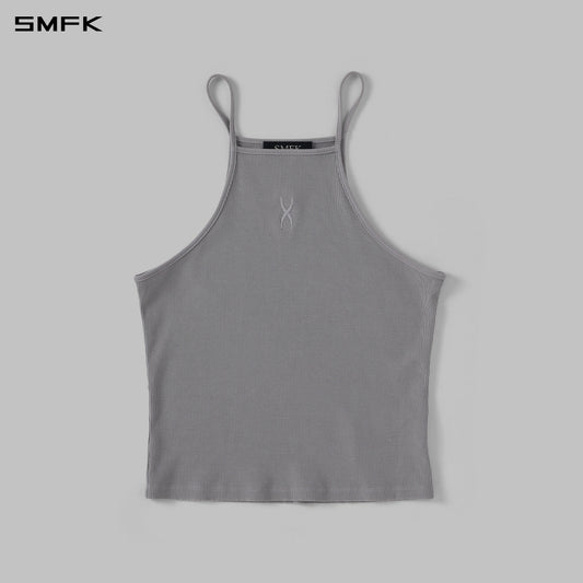 SMFK Vintage Chinese Long Camisole Glacier Grey