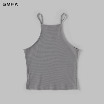 SMFK Vintage Chinese Long Camisole Glacier Grey