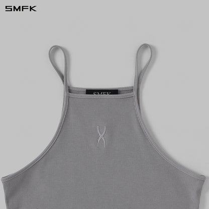 SMFK Vintage Chinese Long Camisole Glacier Grey