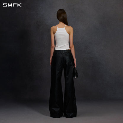 SMFK Vintage Chinese Long Camisole Cloud White