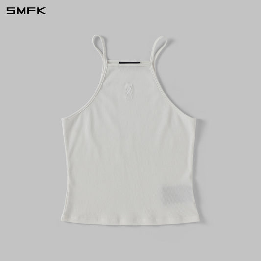SMFK Vintage Chinese Long Camisole Cloud White