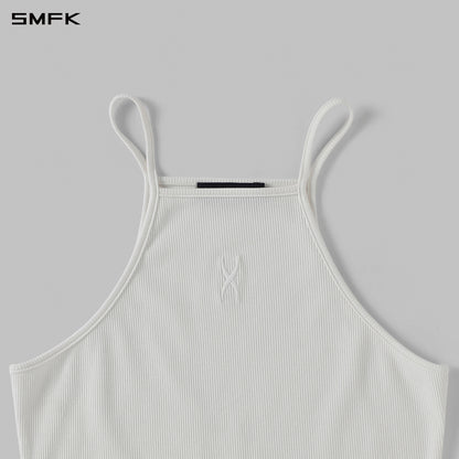 SMFK Vintage Chinese Long Camisole Cloud White