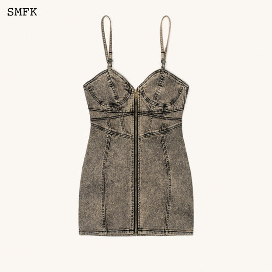 SMFK Compass Mustang Denim Biker Dress