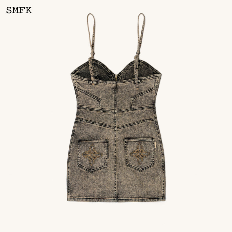 SMFK Compass Mustang Denim Biker Dress