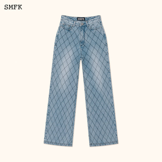 SMFK WildWorld Fence Loose Blue Denim Jeans