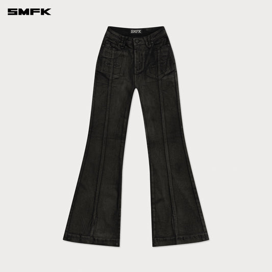 SMFK Compass Wild Waxed Denim Flared Jeans