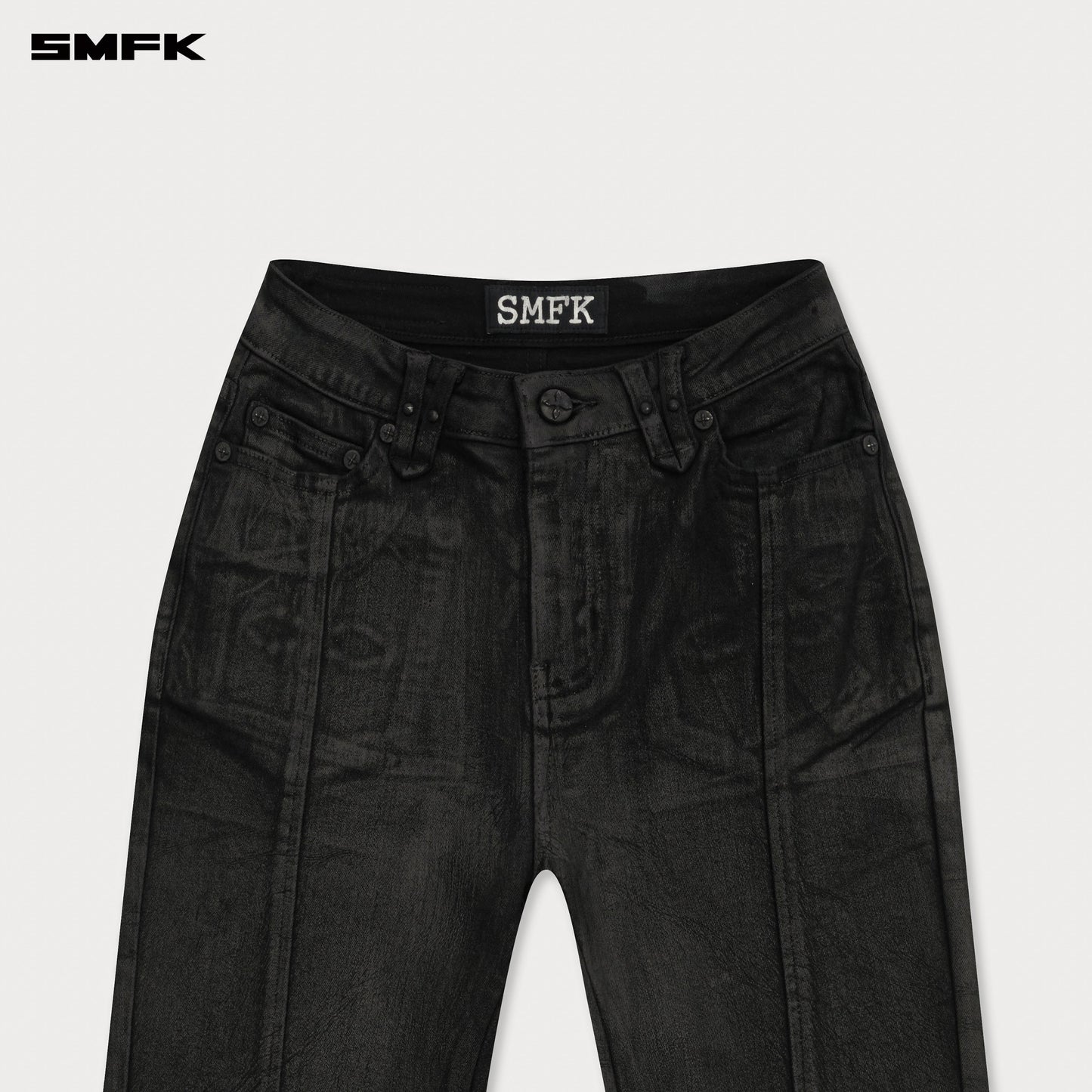 SMFK Compass Wild Waxed Denim Flared Jeans