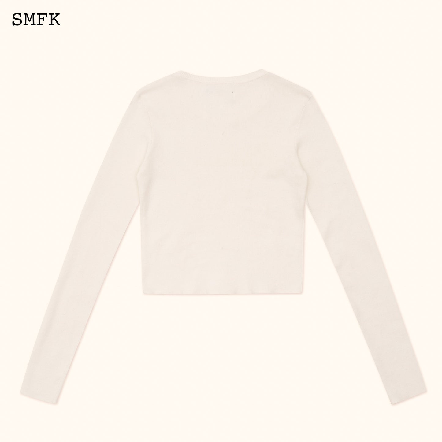 SMFK Compass Cross Classic Riding Knitted Top In White