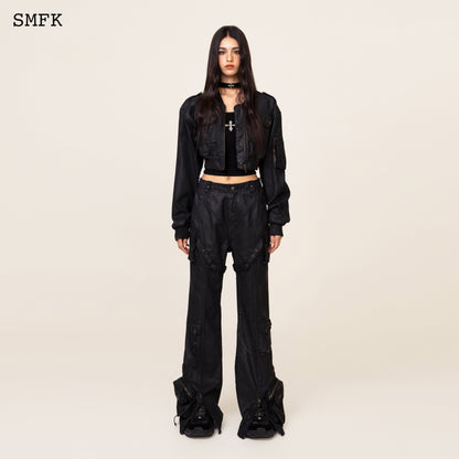 SMFK Ancient Myth Black Panther Waxed Flared Pants