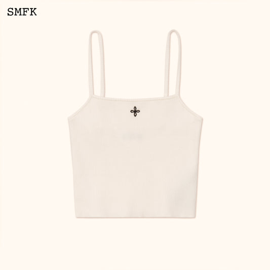 SMFK WildWorld Cross Riding Knitted Vest Top In White