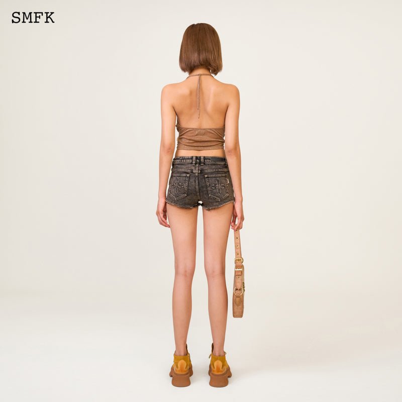 SMFK Ancient Myth Beach Halter-Neck Vest Top Golden