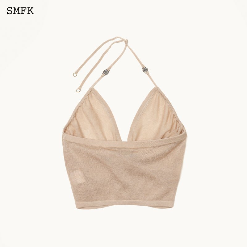 SMFK Ancient Myth Beach Halter-Neck Vest Top Sand