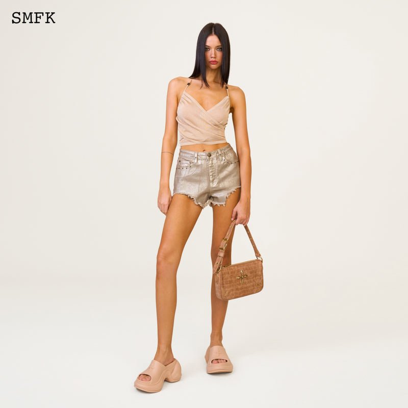 SMFK Ancient Myth Beach Halter-Neck Vest Top Sand