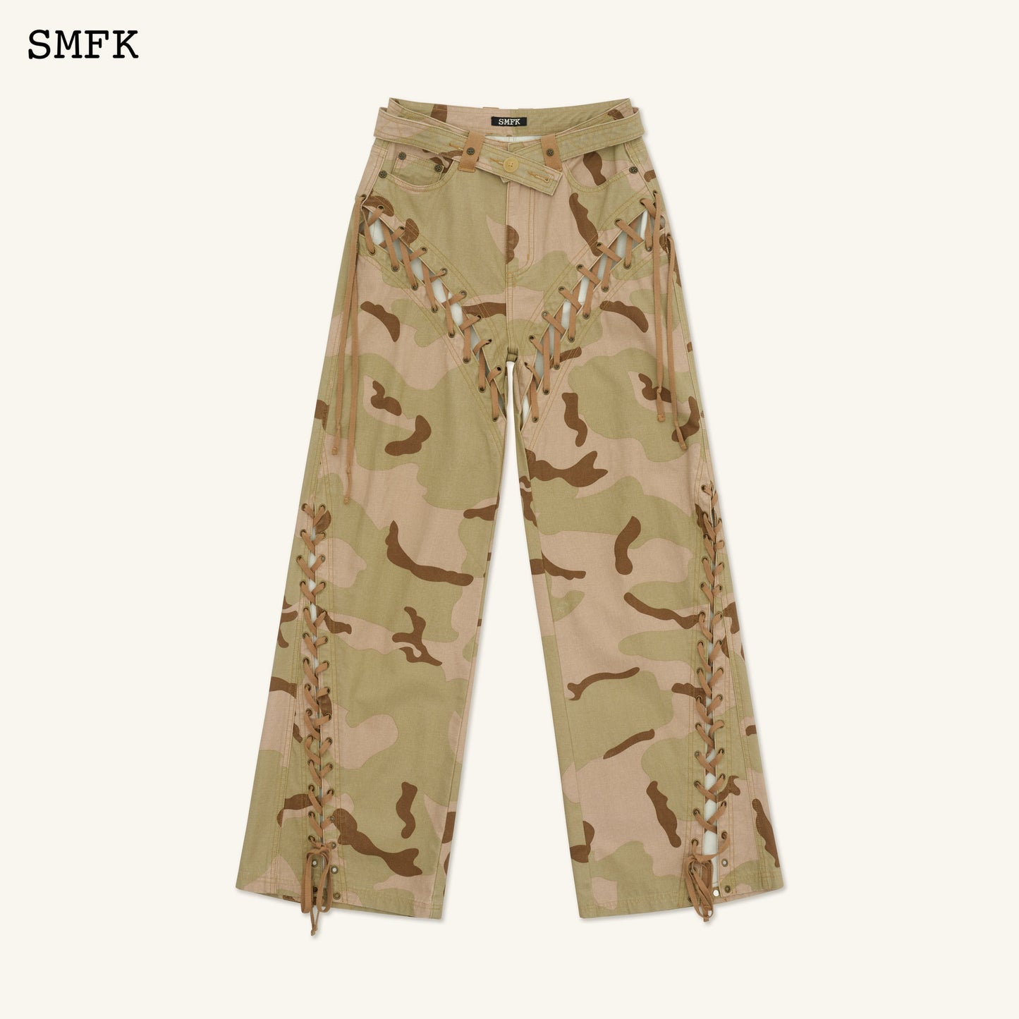 SMFK Ancient Myth Camouflage Desert Wide-Leg Jeans