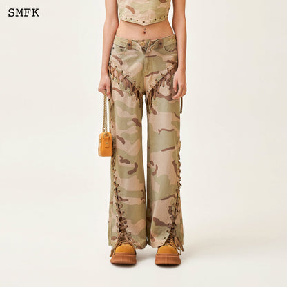 SMFK Ancient Myth Camouflage Desert Wide-Leg Jeans