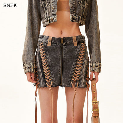 SMFK Ancient Myth Cobra Braid Workwear Mini Skirt