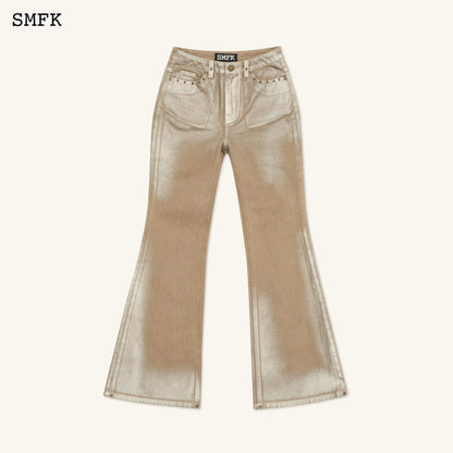 SMFK Ancient Myth Golden Snake Flared Jeans