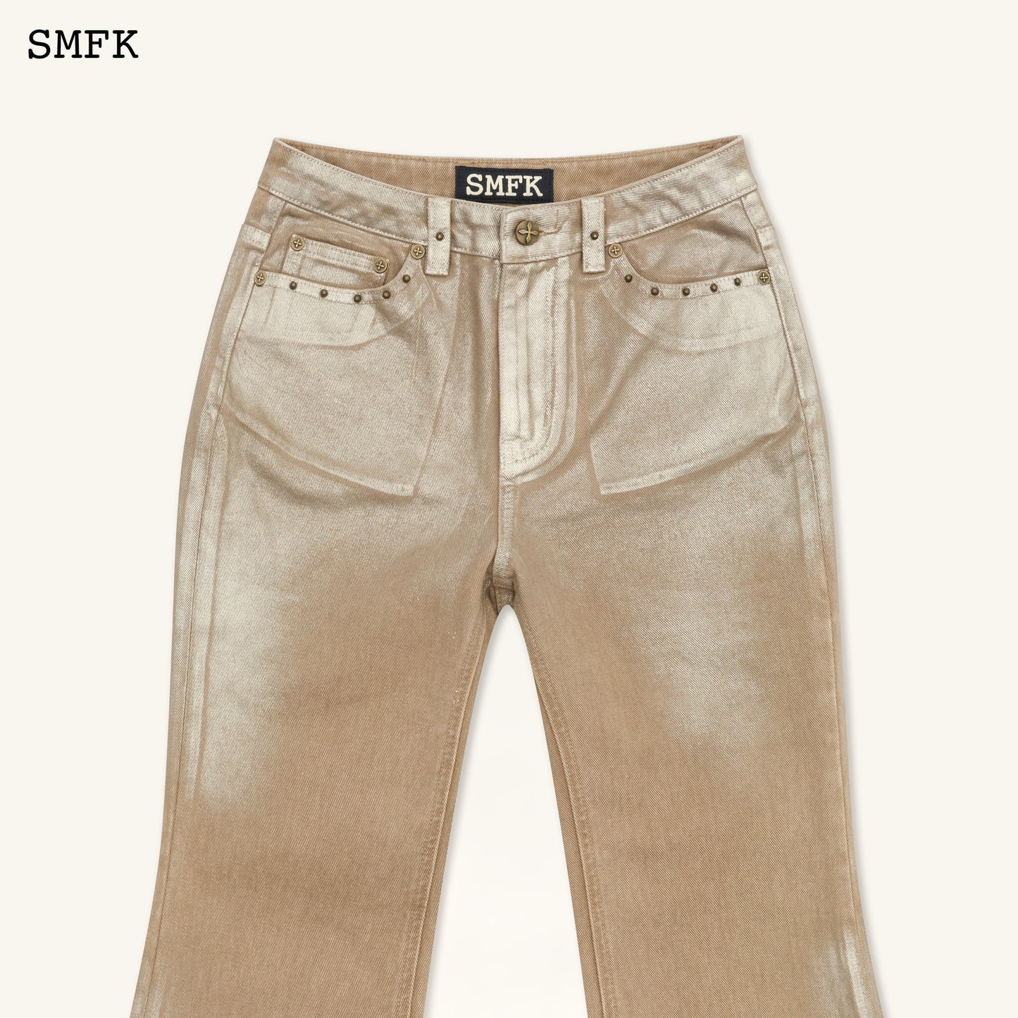 SMFK Ancient Myth Golden Snake Flared Jeans