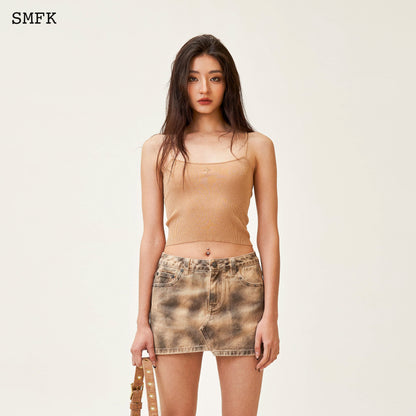 SMFK Ancient Myth Tarpan Hunter Mini Skirt In Matte Grey