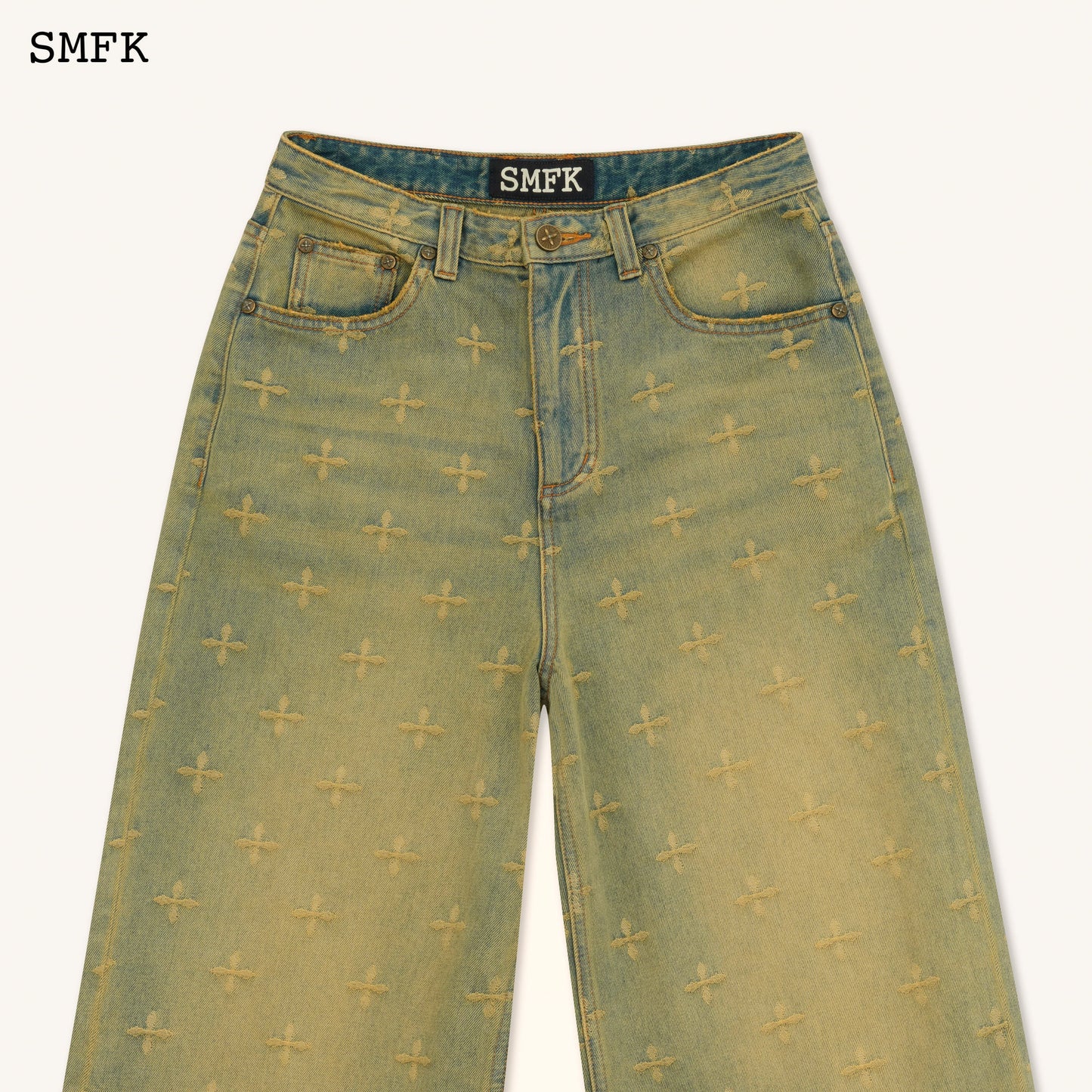 SMFK Ancient Myth Treasure Garden Wide-Leg Jeans